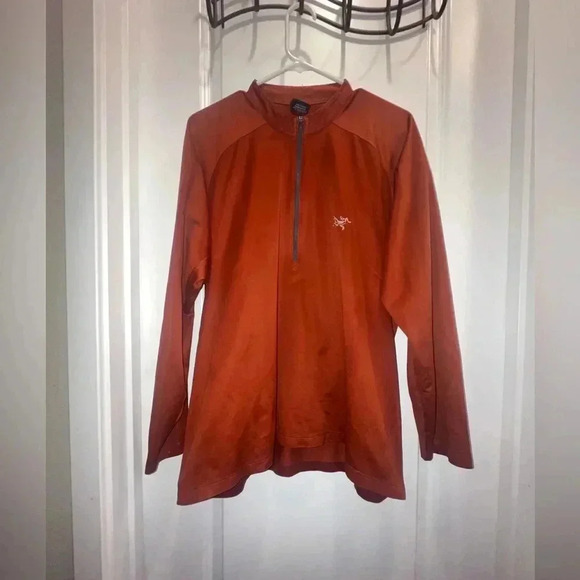 Arc'teryx Other - Arc'teryx Mens Pullover Top Zip Mock Neck Burnt Orange